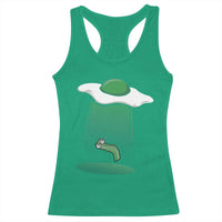 Funny Irish St Patricks Day Racerback Tank Top UFO Egg Bacon Abduction Funny