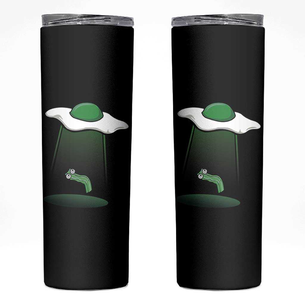 Funny Irish St Patricks Day Skinny Tumbler UFO Egg Bacon Abduction Funny