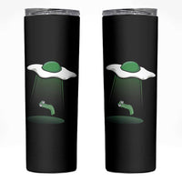 Funny Irish St Patricks Day Skinny Tumbler UFO Egg Bacon Abduction Funny