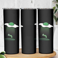 Funny Irish St Patricks Day Skinny Tumbler UFO Egg Bacon Abduction Funny