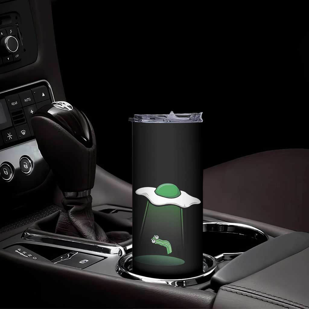 Funny Irish St Patricks Day Skinny Tumbler UFO Egg Bacon Abduction Funny