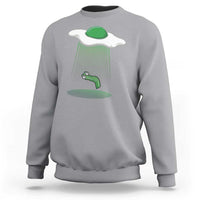 Funny Irish St Patricks Day Sweatshirt UFO Egg Bacon Abduction Funny