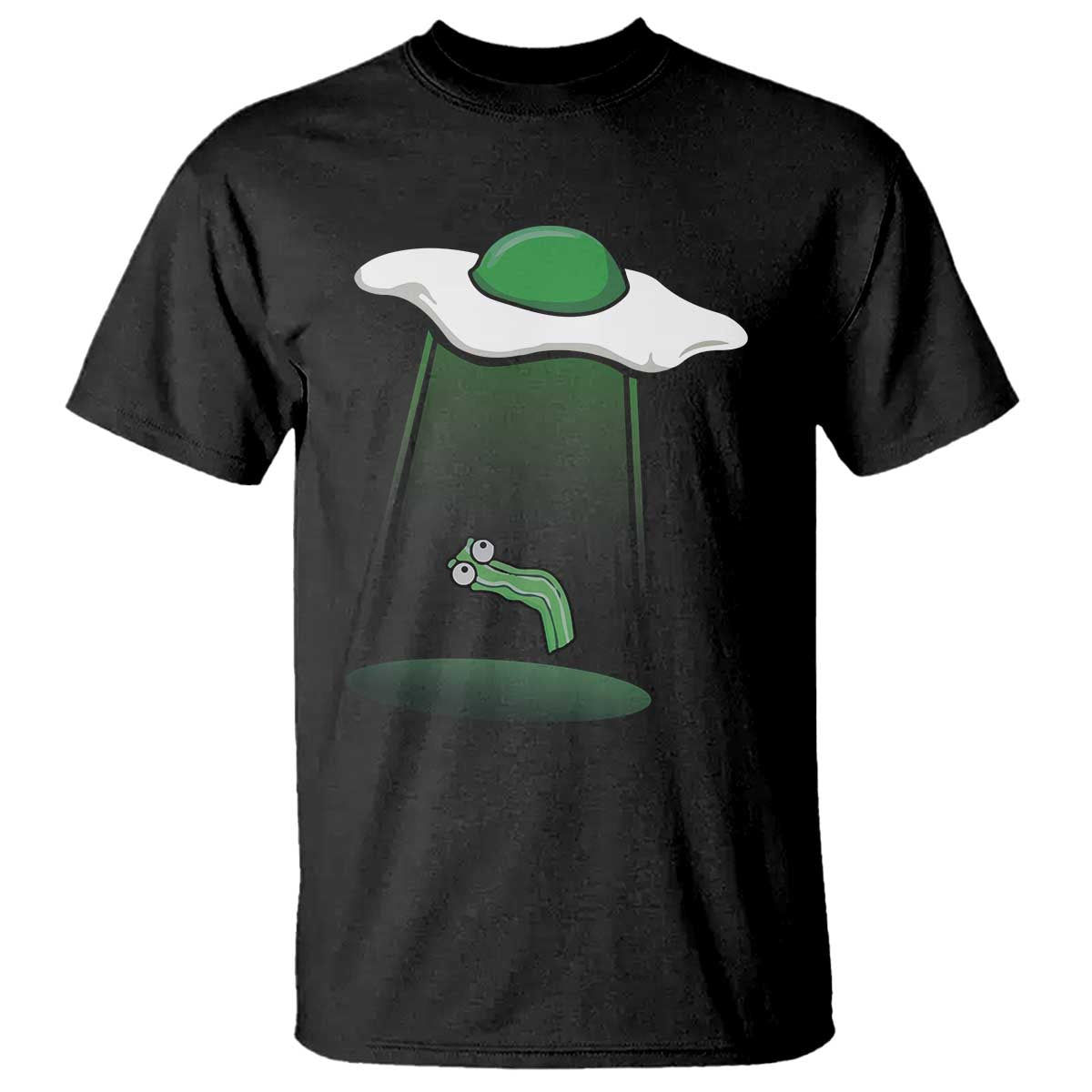 Funny Irish St Patricks Day T Shirt UFO Egg Bacon Abduction Funny