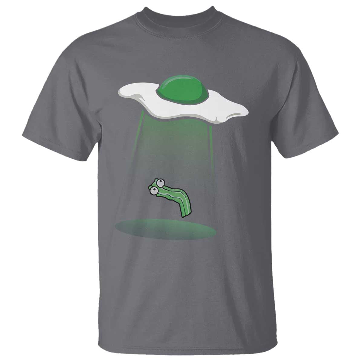 Funny Irish St Patricks Day T Shirt UFO Egg Bacon Abduction Funny
