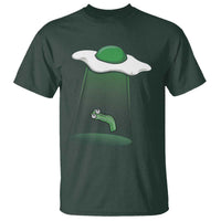 Funny Irish St Patricks Day T Shirt UFO Egg Bacon Abduction Funny