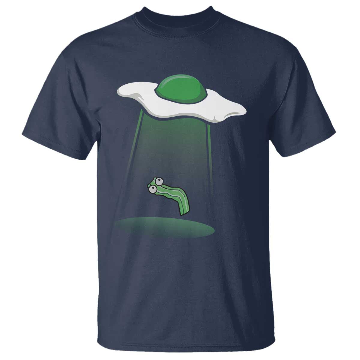 Funny Irish St Patricks Day T Shirt UFO Egg Bacon Abduction Funny