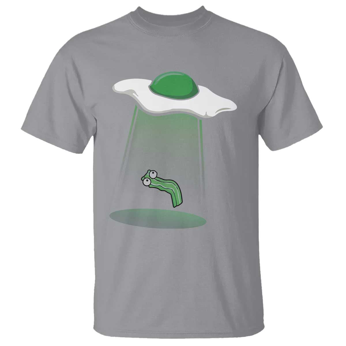 Funny Irish St Patricks Day T Shirt UFO Egg Bacon Abduction Funny