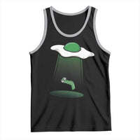 Funny Irish St Patricks Day Tank Top UFO Egg Bacon Abduction Funny