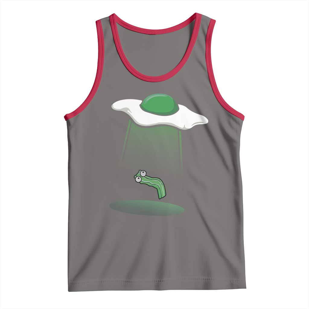Funny Irish St Patricks Day Tank Top UFO Egg Bacon Abduction Funny
