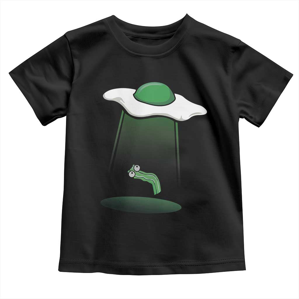 Funny Irish St Patricks Day Toddler T Shirt UFO Egg Bacon Abduction Funny