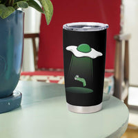 Funny Irish St Patricks Day Tumbler Cup UFO Egg Bacon Abduction Funny