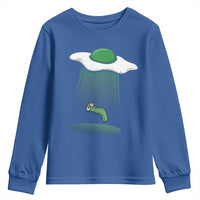 Funny Irish St Patricks Day Youth Sweatshirt UFO Egg Bacon Abduction Funny