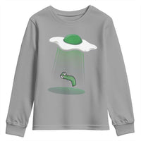 Funny Irish St Patricks Day Youth Sweatshirt UFO Egg Bacon Abduction Funny