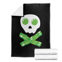 Funny St Patricks Day Throw Blanket Bacon & Eggs Skull & Crossbones