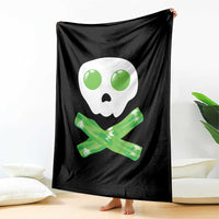 Funny St Patricks Day Throw Blanket Bacon & Eggs Skull & Crossbones