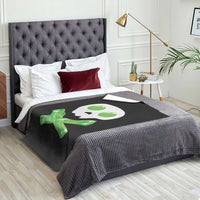 Funny St Patricks Day Throw Blanket Bacon & Eggs Skull & Crossbones