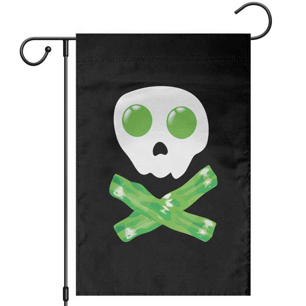 Funny St Patricks Day Garden Flag Bacon & Eggs Skull & Crossbones