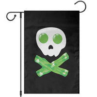 Funny St Patricks Day Garden Flag Bacon & Eggs Skull & Crossbones