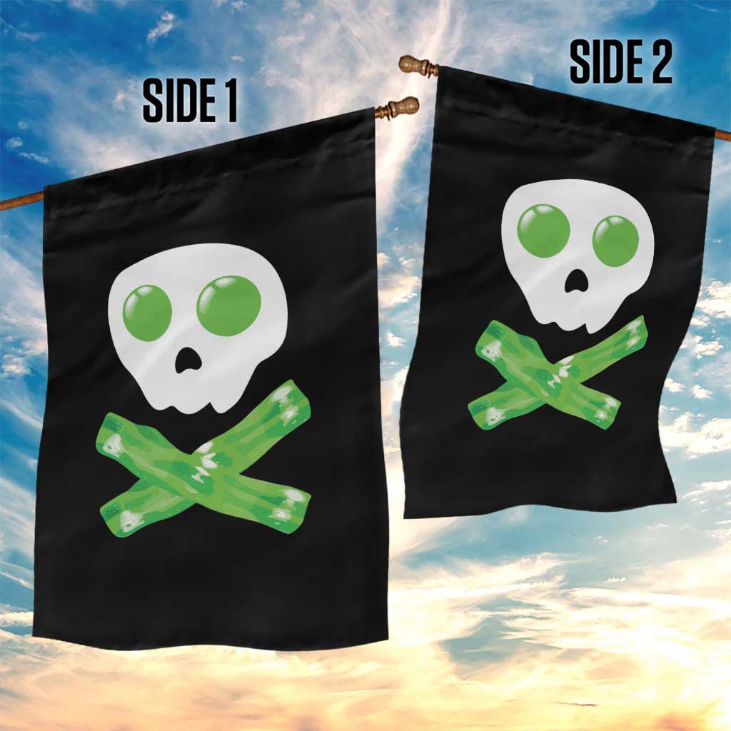 Funny St Patricks Day Garden Flag Bacon & Eggs Skull & Crossbones