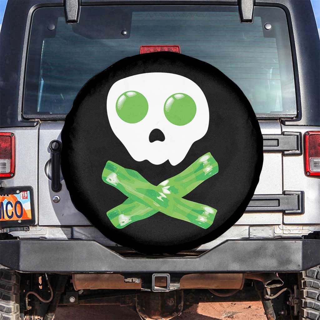 Funny St Patricks Day Spare Tire Cover Bacon & Eggs Skull & Crossbones