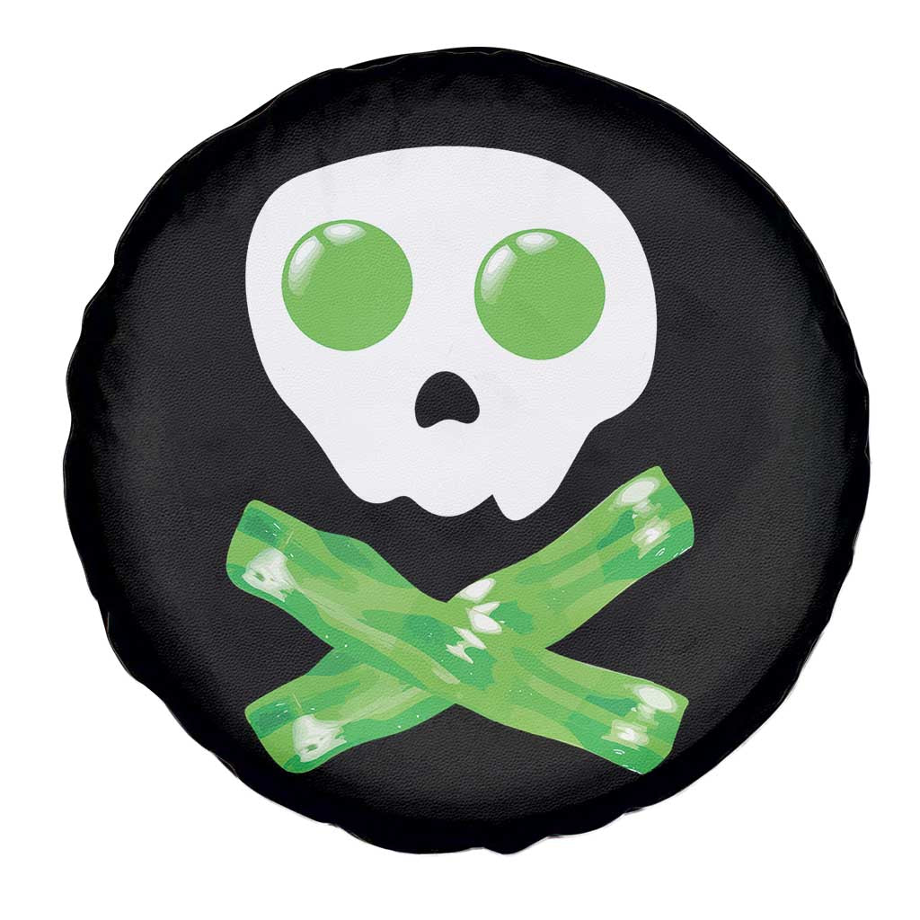 Funny St Patricks Day Spare Tire Cover Bacon & Eggs Skull & Crossbones
