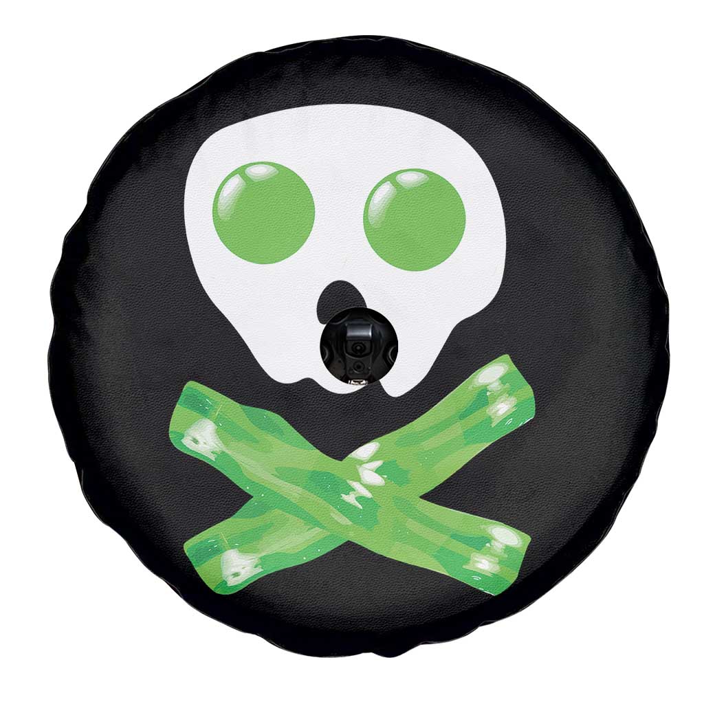 Funny St Patricks Day Spare Tire Cover Bacon & Eggs Skull & Crossbones