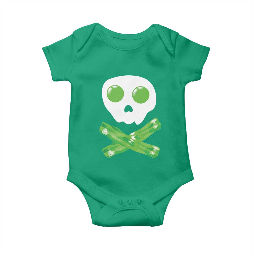 Funny St Patricks Day Baby Onesie Bacon & Eggs Skull & Crossbones
