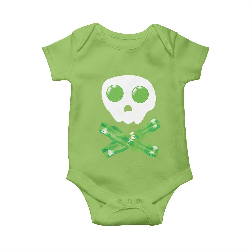 Funny St Patricks Day Baby Onesie Bacon & Eggs Skull & Crossbones