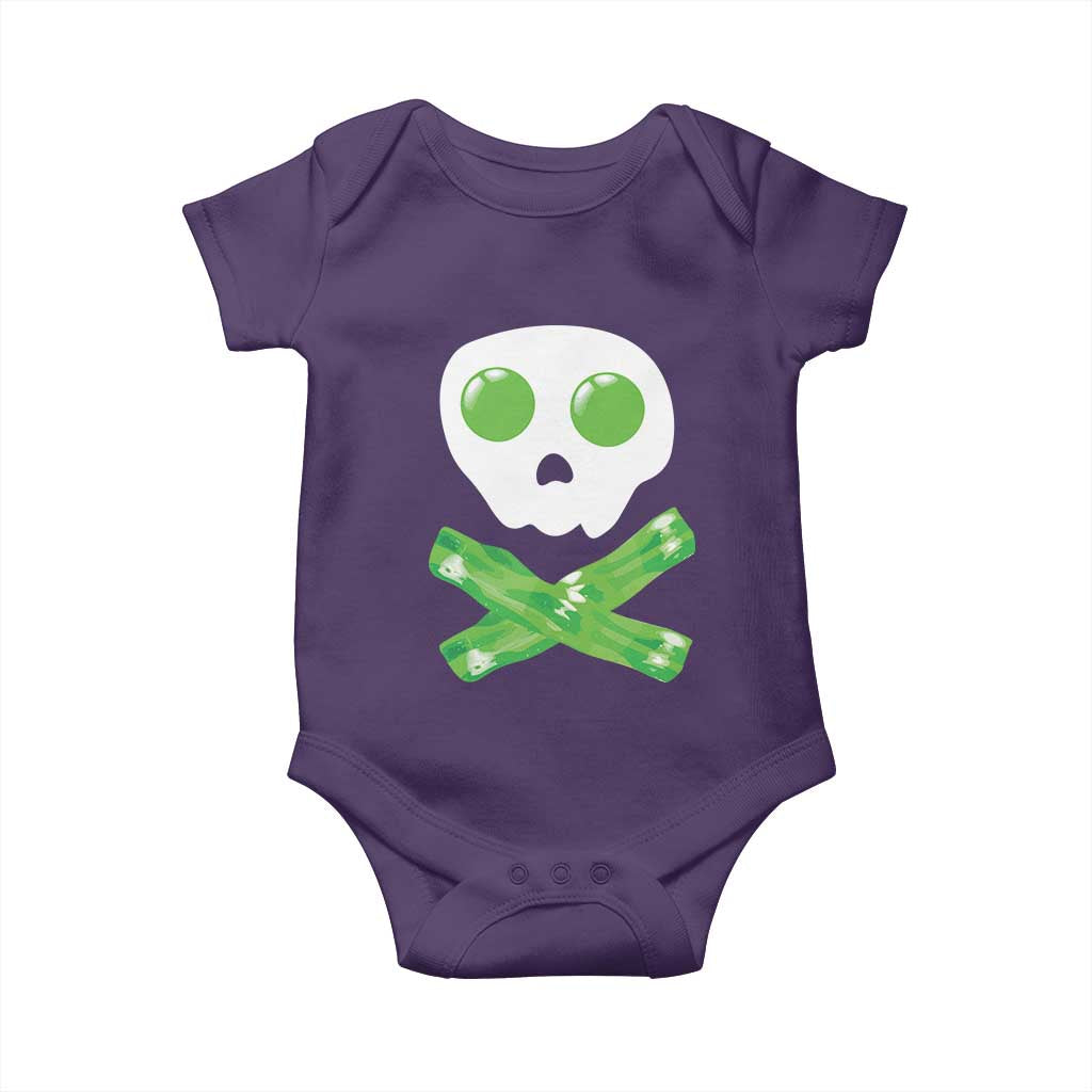Funny St Patricks Day Baby Onesie Bacon & Eggs Skull & Crossbones