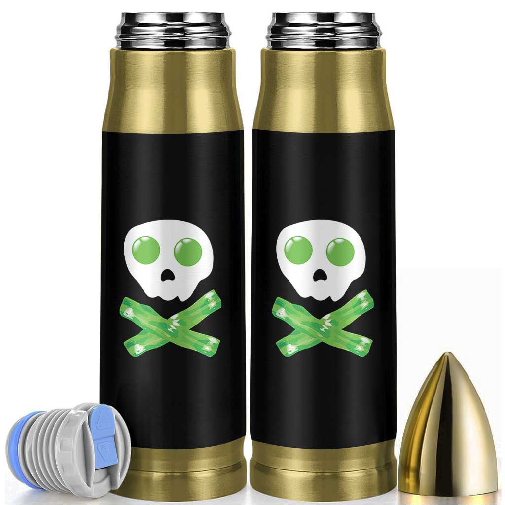 Funny St Patricks Day Bullet Tumbler Bacon & Eggs Skull & Crossbones