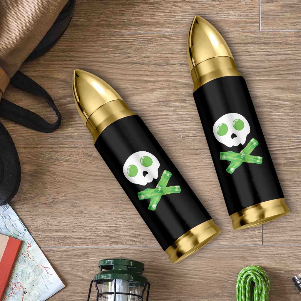 Funny St Patricks Day Bullet Tumbler Bacon & Eggs Skull & Crossbones