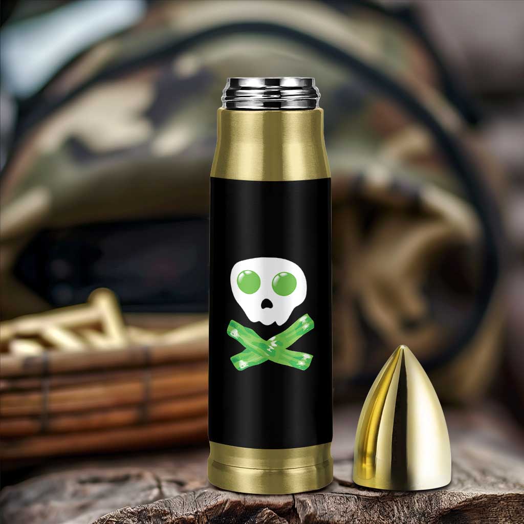 Funny St Patricks Day Bullet Tumbler Bacon & Eggs Skull & Crossbones