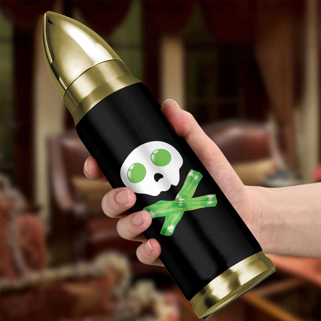 Funny St Patricks Day Bullet Tumbler Bacon & Eggs Skull & Crossbones