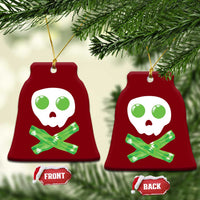Funny St Patricks Day Ceramic Ornament Bacon & Eggs Skull & Crossbones