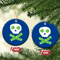 Funny St Patricks Day Ceramic Ornament Bacon & Eggs Skull & Crossbones