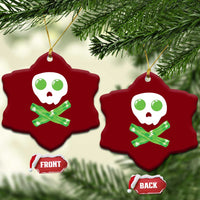 Funny St Patricks Day Ceramic Ornament Bacon & Eggs Skull & Crossbones