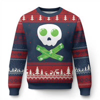Funny St Patricks Day Ugly Christmas Sweater Bacon & Eggs Skull & Crossbones