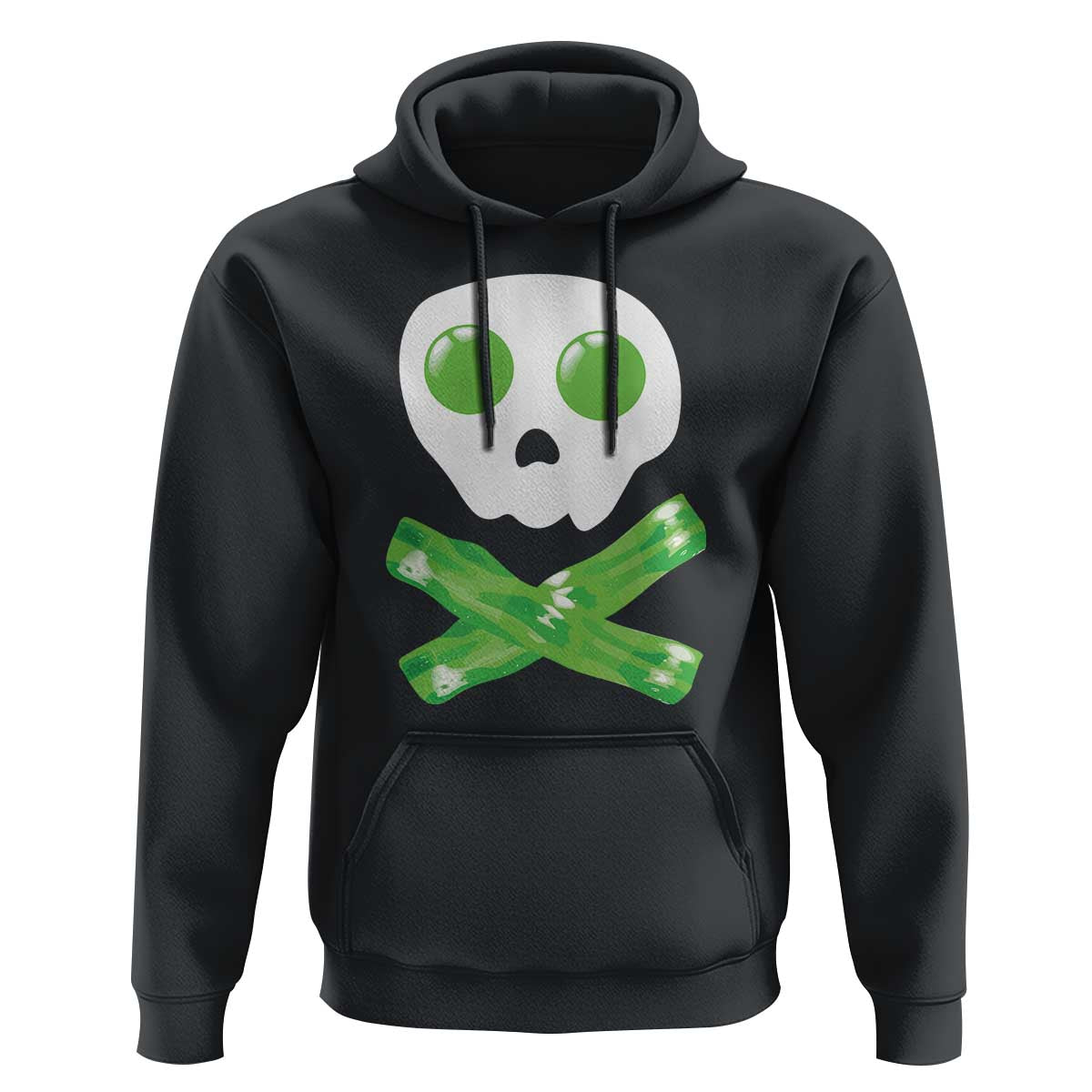 Funny St Patricks Day Hoodie Bacon & Eggs Skull & Crossbones