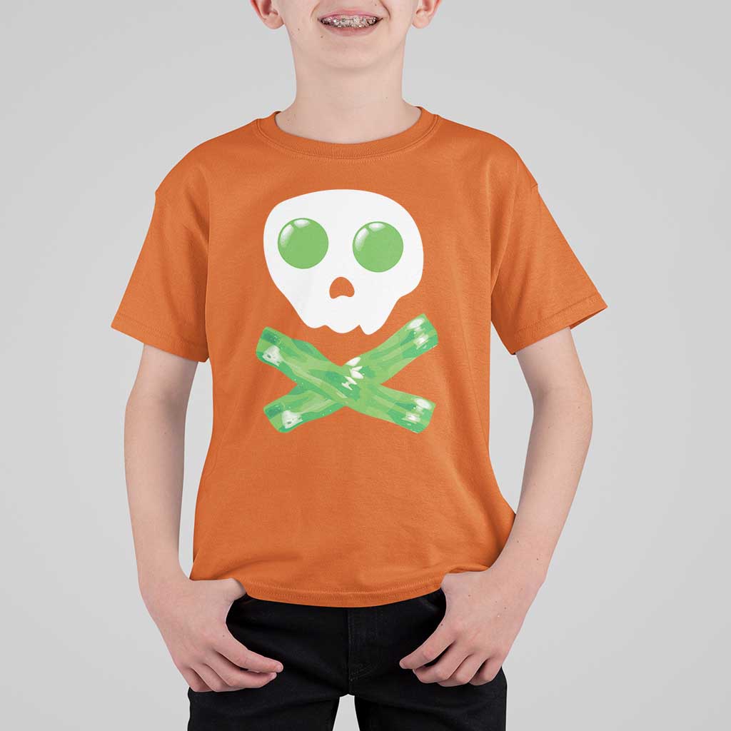 Funny St Patricks Day T Shirt For Kid Bacon & Eggs Skull & Crossbones