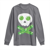 Funny St Patricks Day Long Sleeve Shirt Bacon & Eggs Skull & Crossbones