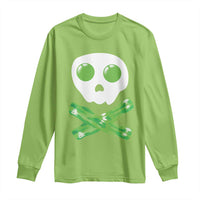 Funny St Patricks Day Long Sleeve Shirt Bacon & Eggs Skull & Crossbones