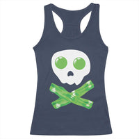 Funny St Patricks Day Racerback Tank Top Bacon & Eggs Skull & Crossbones