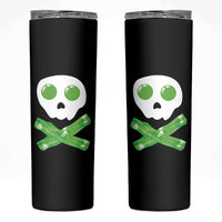 Funny St Patricks Day Skinny Tumbler Bacon & Eggs Skull & Crossbones
