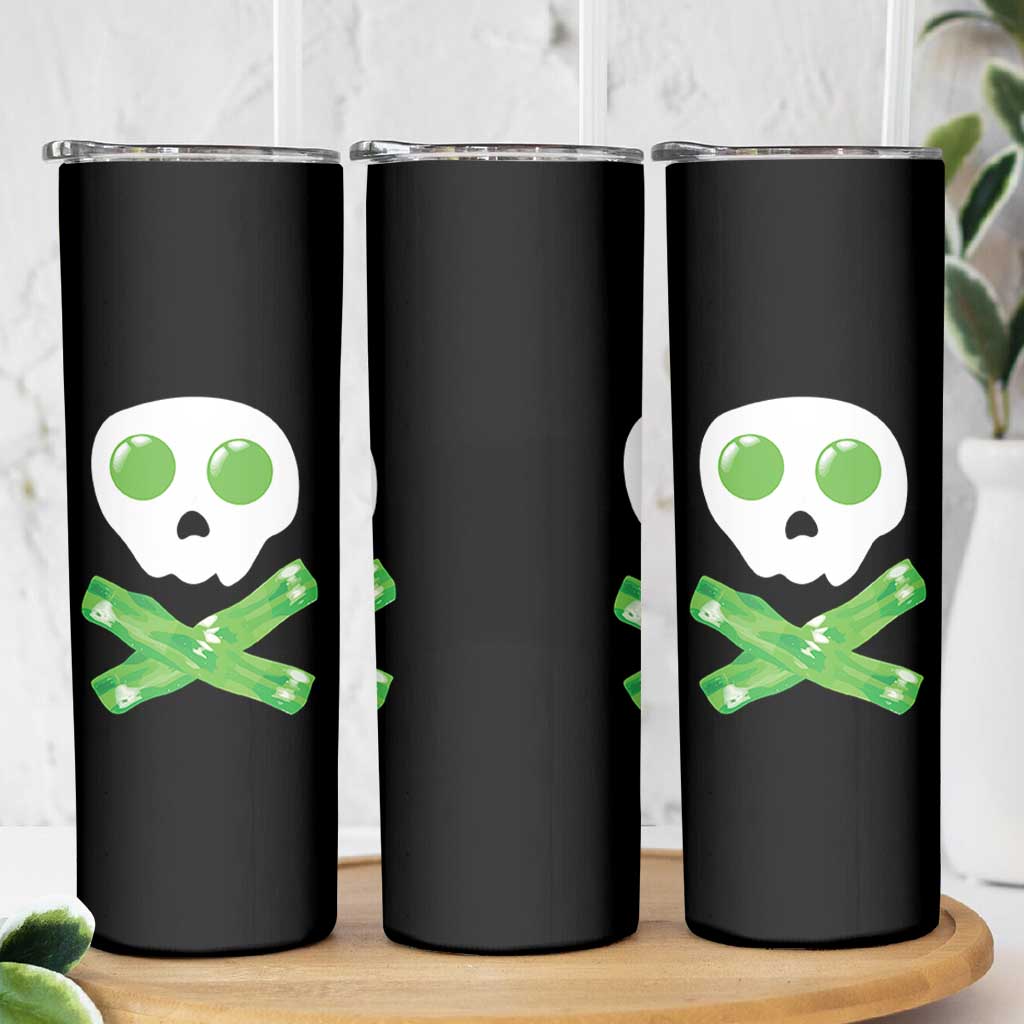 Funny St Patricks Day Skinny Tumbler Bacon & Eggs Skull & Crossbones