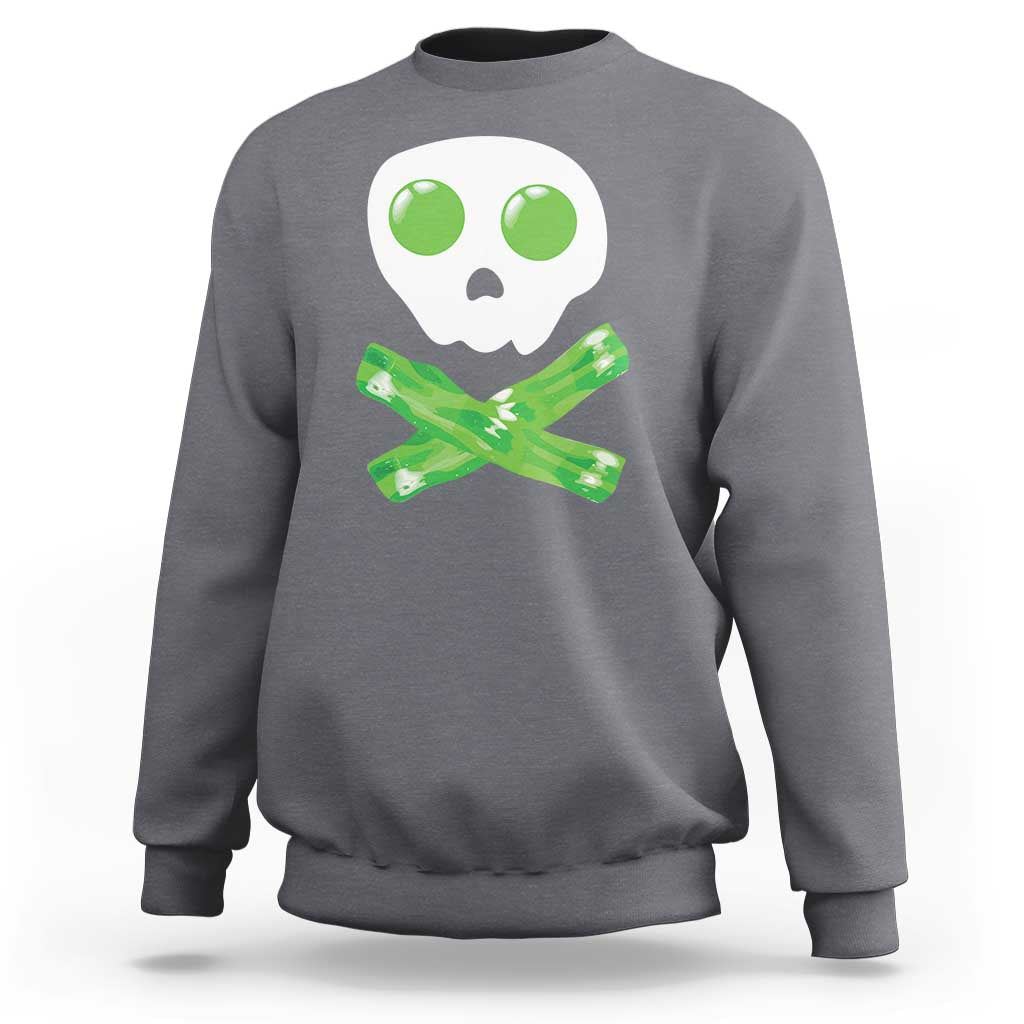 Funny St Patricks Day Sweatshirt Bacon & Eggs Skull & Crossbones