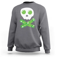 Funny St Patricks Day Sweatshirt Bacon & Eggs Skull & Crossbones