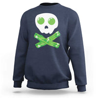 Funny St Patricks Day Sweatshirt Bacon & Eggs Skull & Crossbones
