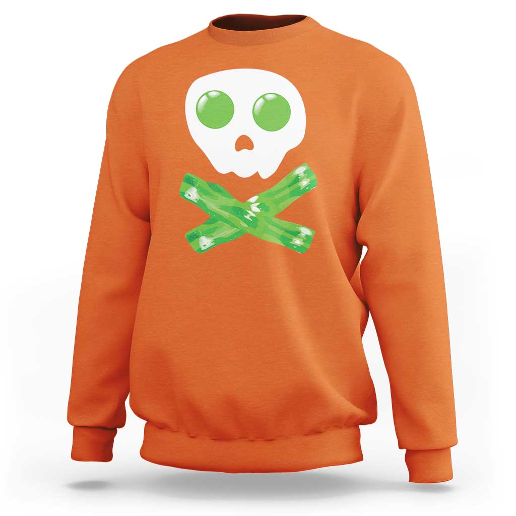 Funny St Patricks Day Sweatshirt Bacon & Eggs Skull & Crossbones