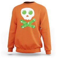 Funny St Patricks Day Sweatshirt Bacon & Eggs Skull & Crossbones