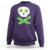 Funny St Patricks Day Sweatshirt Bacon & Eggs Skull & Crossbones